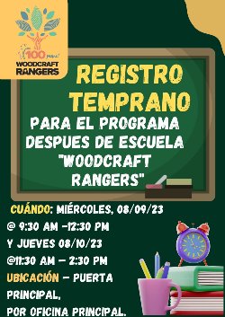 Pre-registro para el programa después de la escuela